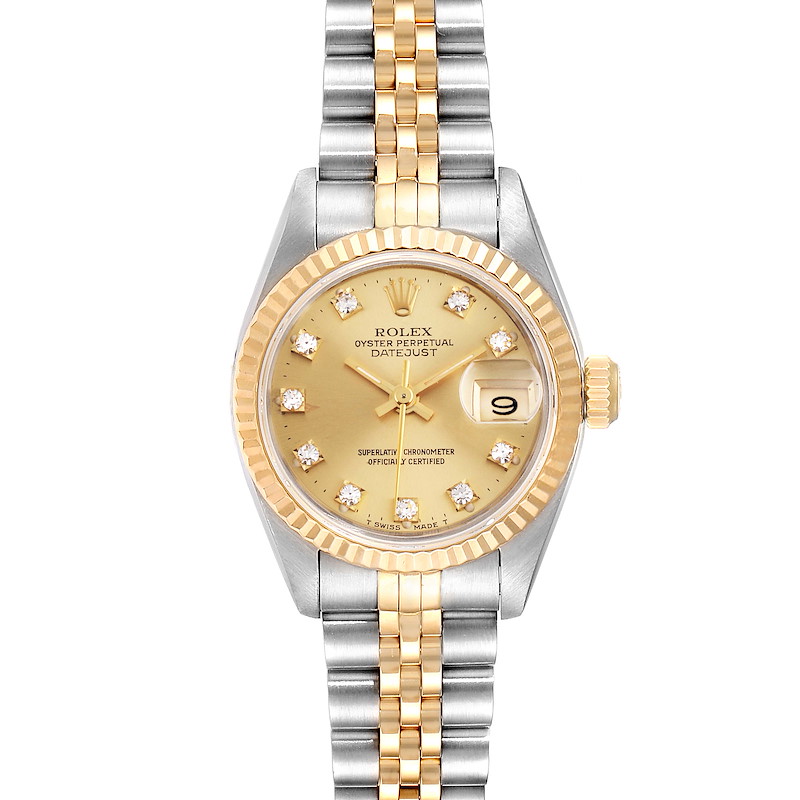 Rolex Datejust Steel Yellow Gold Jubilee Bracelet Ladies Watch 69173 SwissWatchExpo