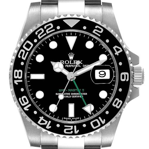Photo of Rolex GMT Master II Black Dial Ceramic Bezel Steel Mens Watch 116710