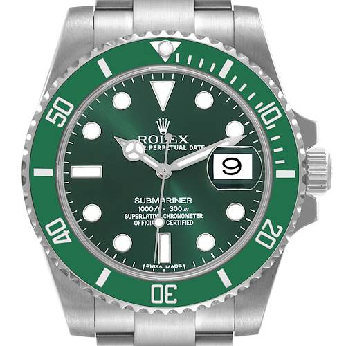 Photo of Rolex Submariner Hulk Green Dial Bezel Steel Mens Watch 116610LV