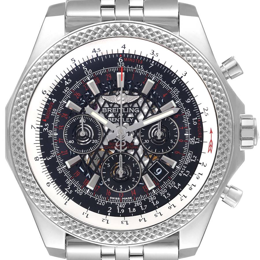 Breitling Bentley B06 Black Dial Chronograph Steel Mens Watch AB0611 Box Card SwissWatchExpo