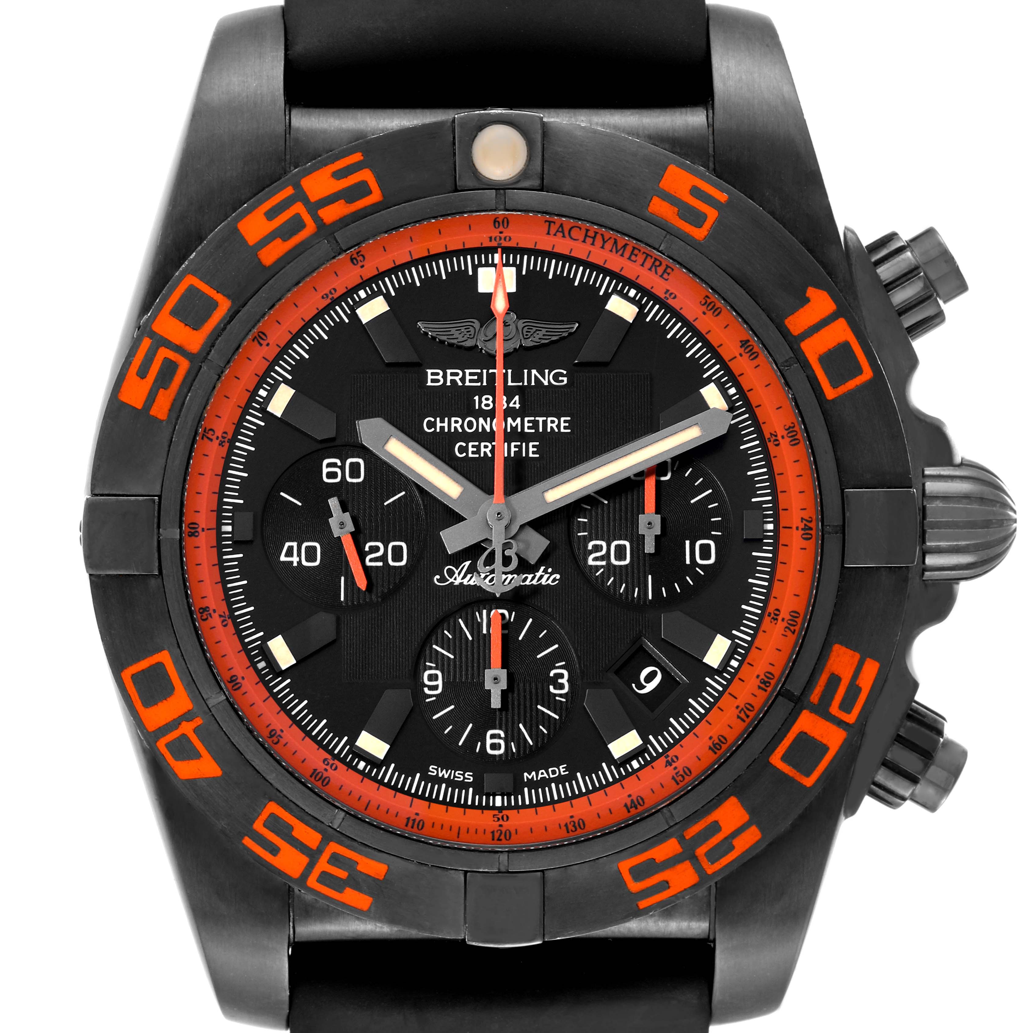 breitling chronomat black steel