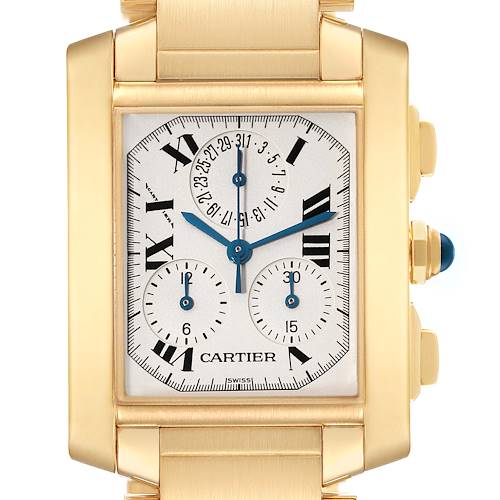 Photo of Cartier Tank Francaise Chrongraph Yellow Gold Quartz Mens Watch W50005R2