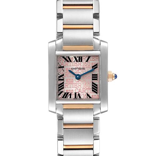 Photo of Cartier Tank Francaise Steel Rose Gold Silver Pink Dial Watch 2384