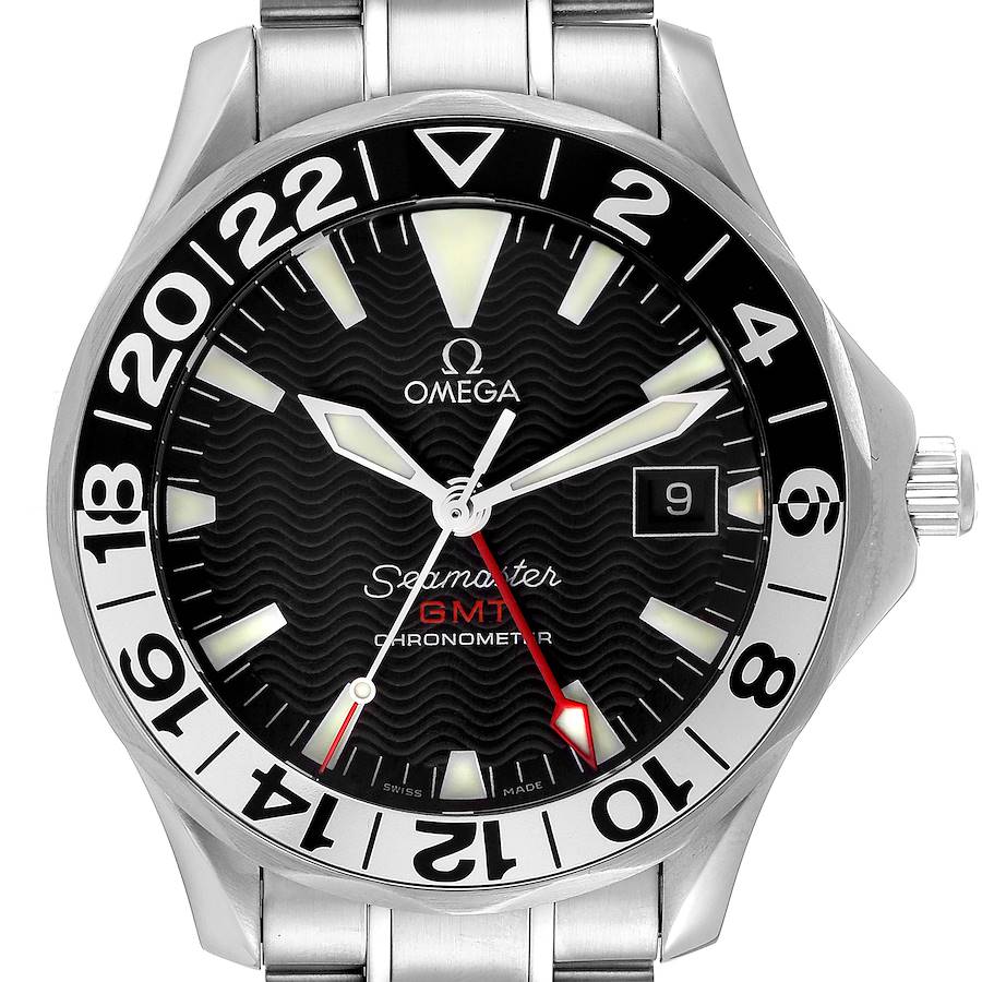 Omega Seamaster GMT 50th Anniversary Steel Mens Watch 2234.50.00 Card SwissWatchExpo