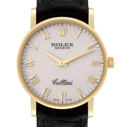 Photo of Rolex Cellini Classic Yellow Gold Ivory Anniversary Dial Watch 5115