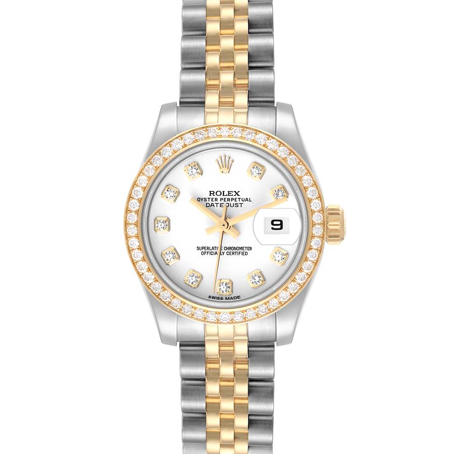 Rolex Datejust Steel Yellow Gold Diamond Ladies Watch 179383 Box Card SwissWatchExpo