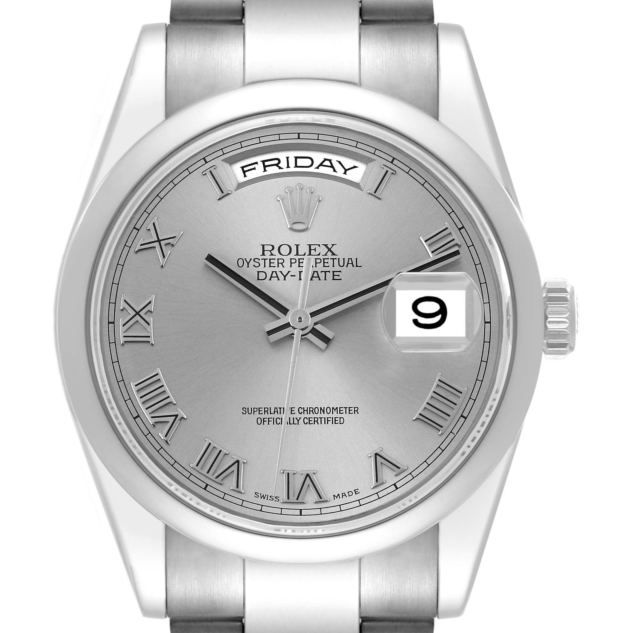 Rolex day 2024 date grey dial