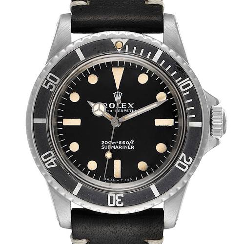 Photo of Rolex Submariner Black Dial Vintage Stainless Steel Mens Watch 5513