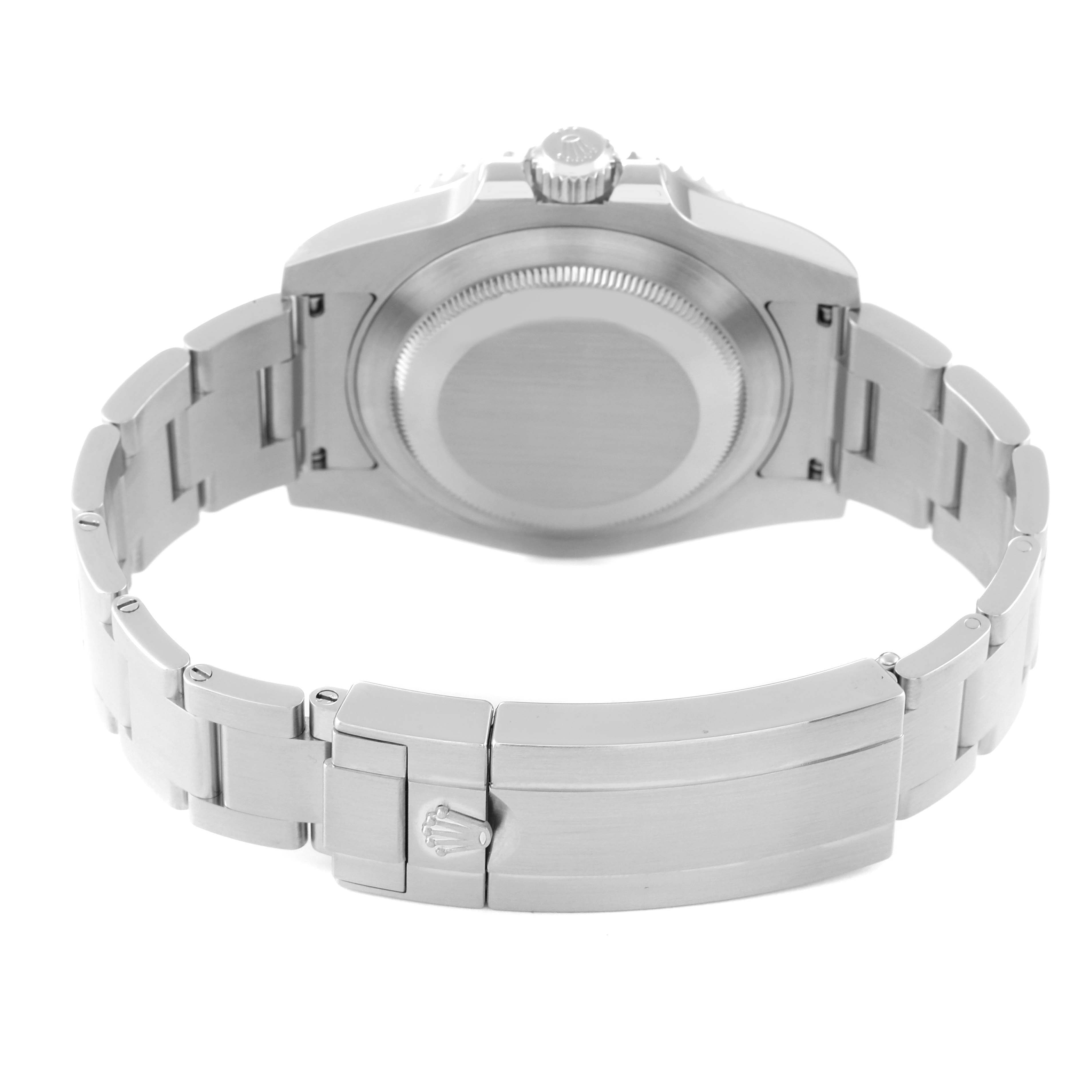 The image shows the back case and bracelet of a Rolex Submariner 116610 Men
s Stainless Steel Black Dial 116610 Men
s Stainless Steel Black Dial watch, viewed from the rear.