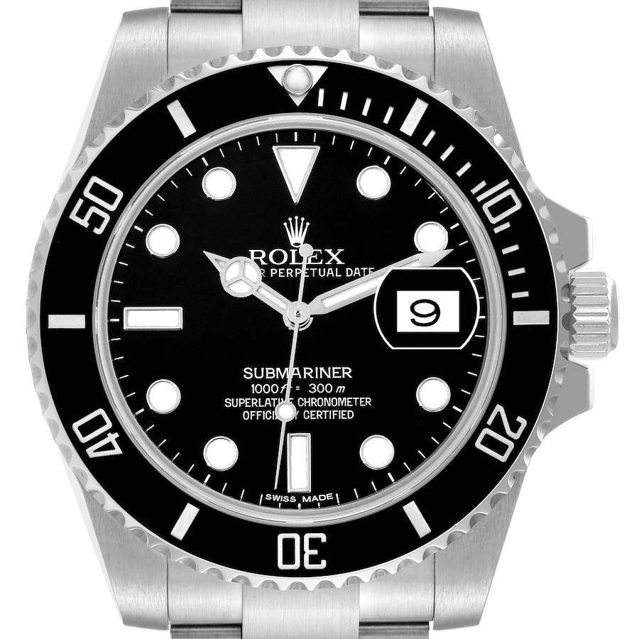 Rolex Submariner Date Black Dial Ceramic Bezel Steel Mens Watch 116610 SwissWatchExpo