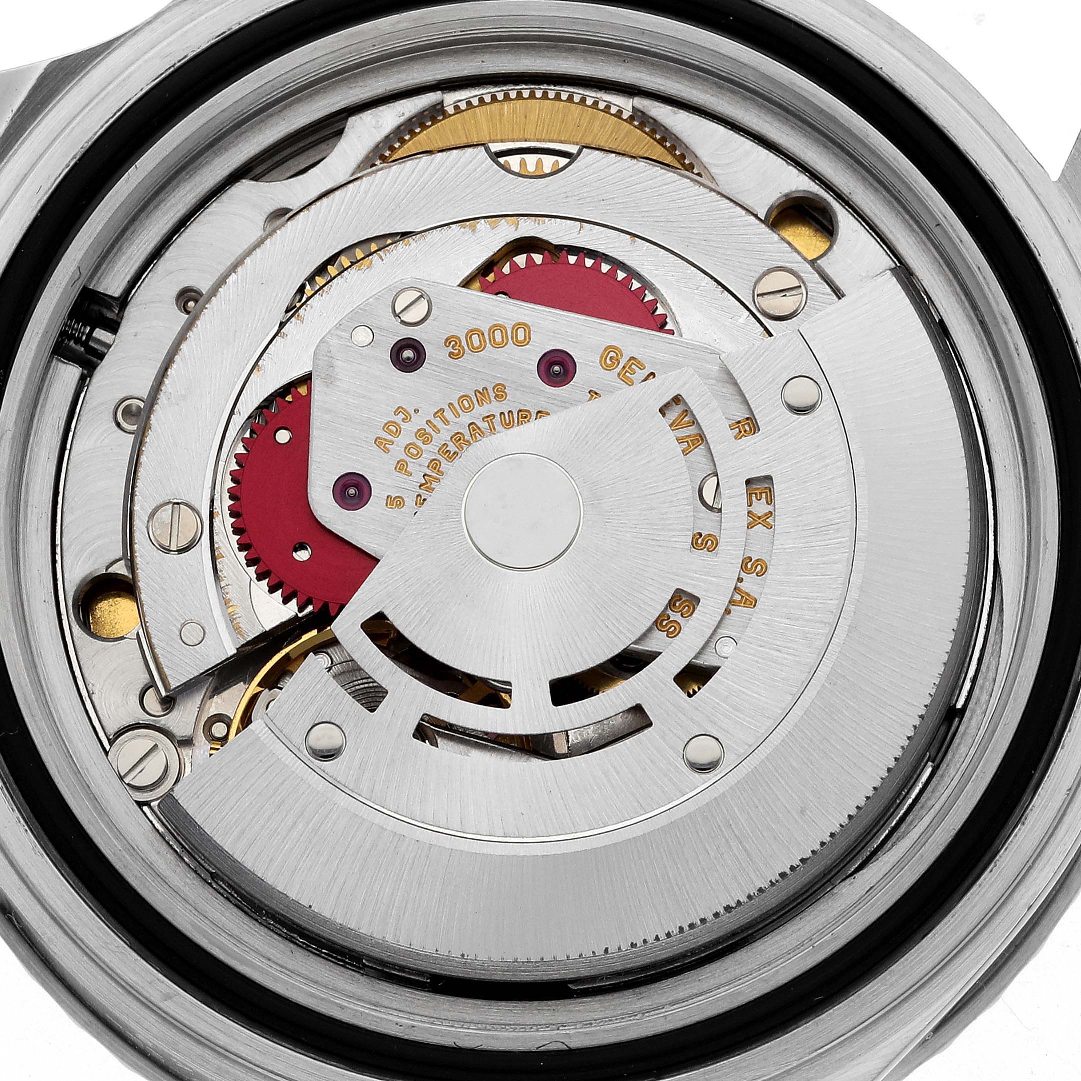 This image shows the movement mechanism from the rear of the Rolex Submariner 14060 Men
s Stainless Steel Black Dial 14060 Men
s Stainless Steel Black Dial watch.