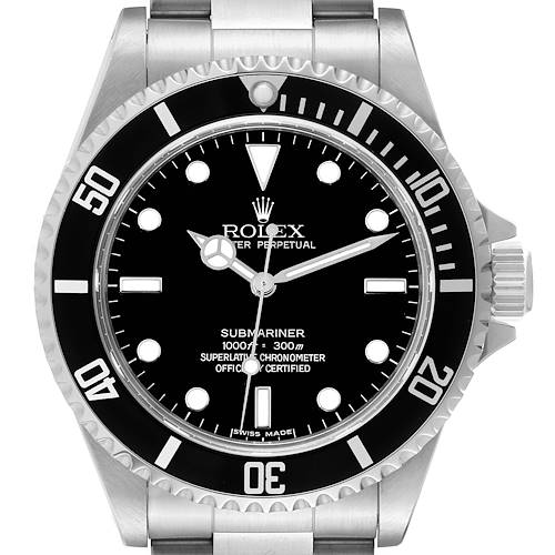 Photo of Rolex Submariner No Date 40mm 4 Liner Steel Mens Watch 14060 Box Card