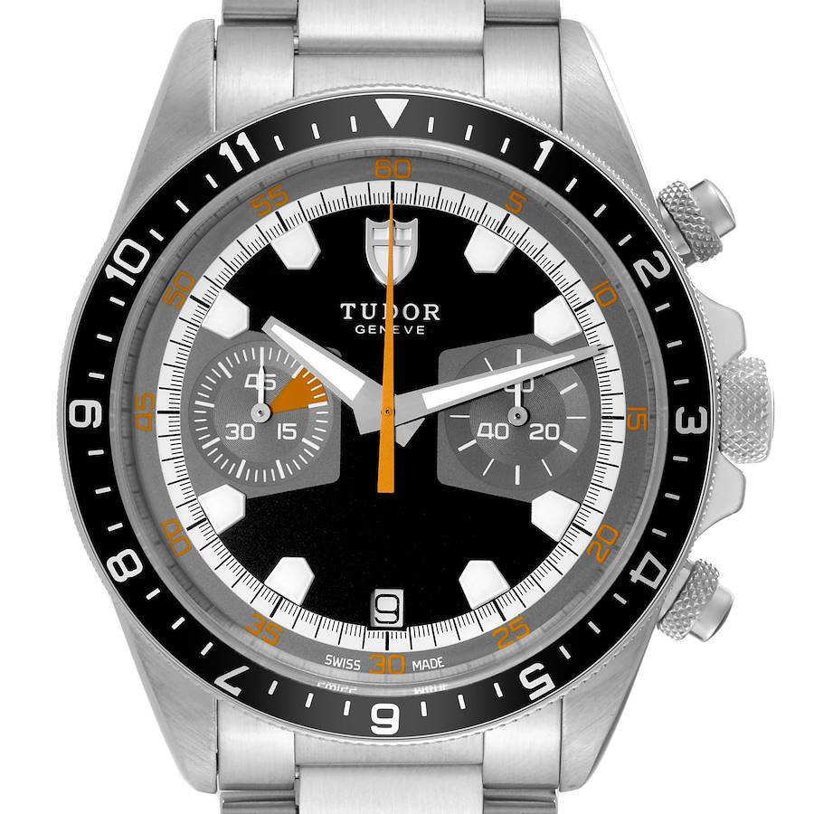 Tudor Heritage Chrono Black Grey Dial Mens Watch 70330N Box Card SwissWatchExpo