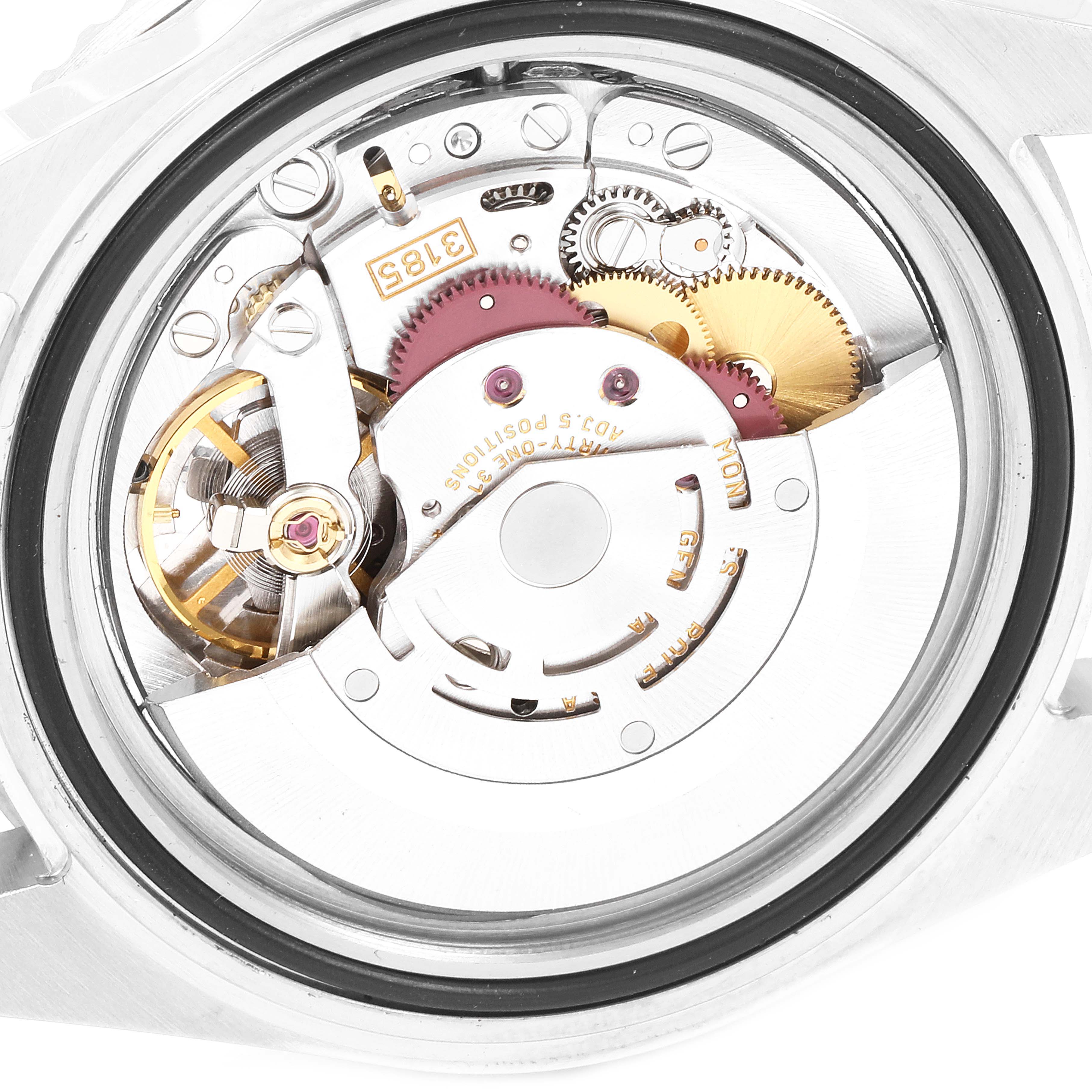 This image shows the internal movement and components of a Rolex GMT-Master 16710 Men's Stainless Steel Black Dial 16710 Men's Stainless Steel Black Dial watch from a back view angle.