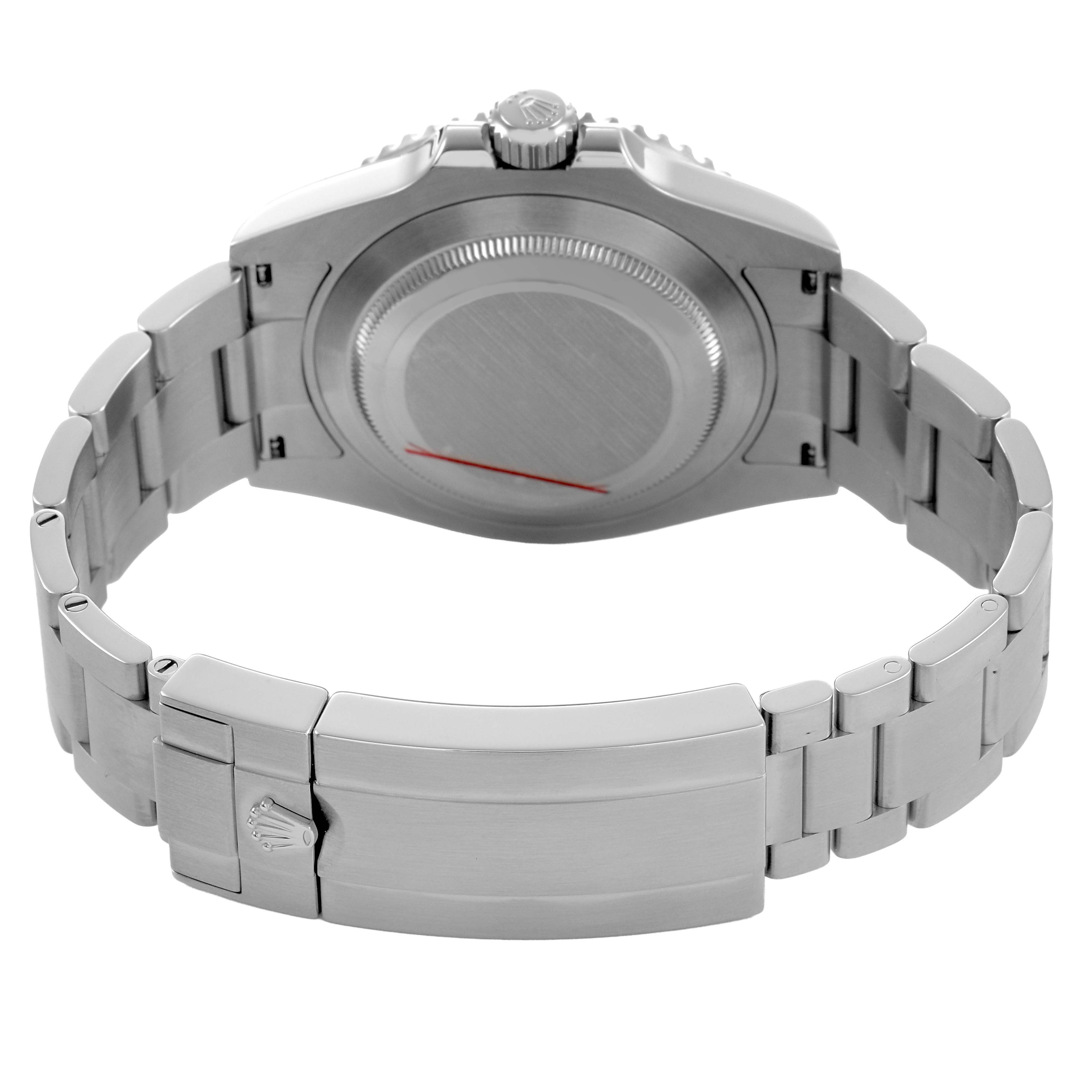 The image shows the back view of a Rolex Submariner 126610 Men's Stainless Steel Black Dial watch, focusing on the bracelet, clasp, and case back.
