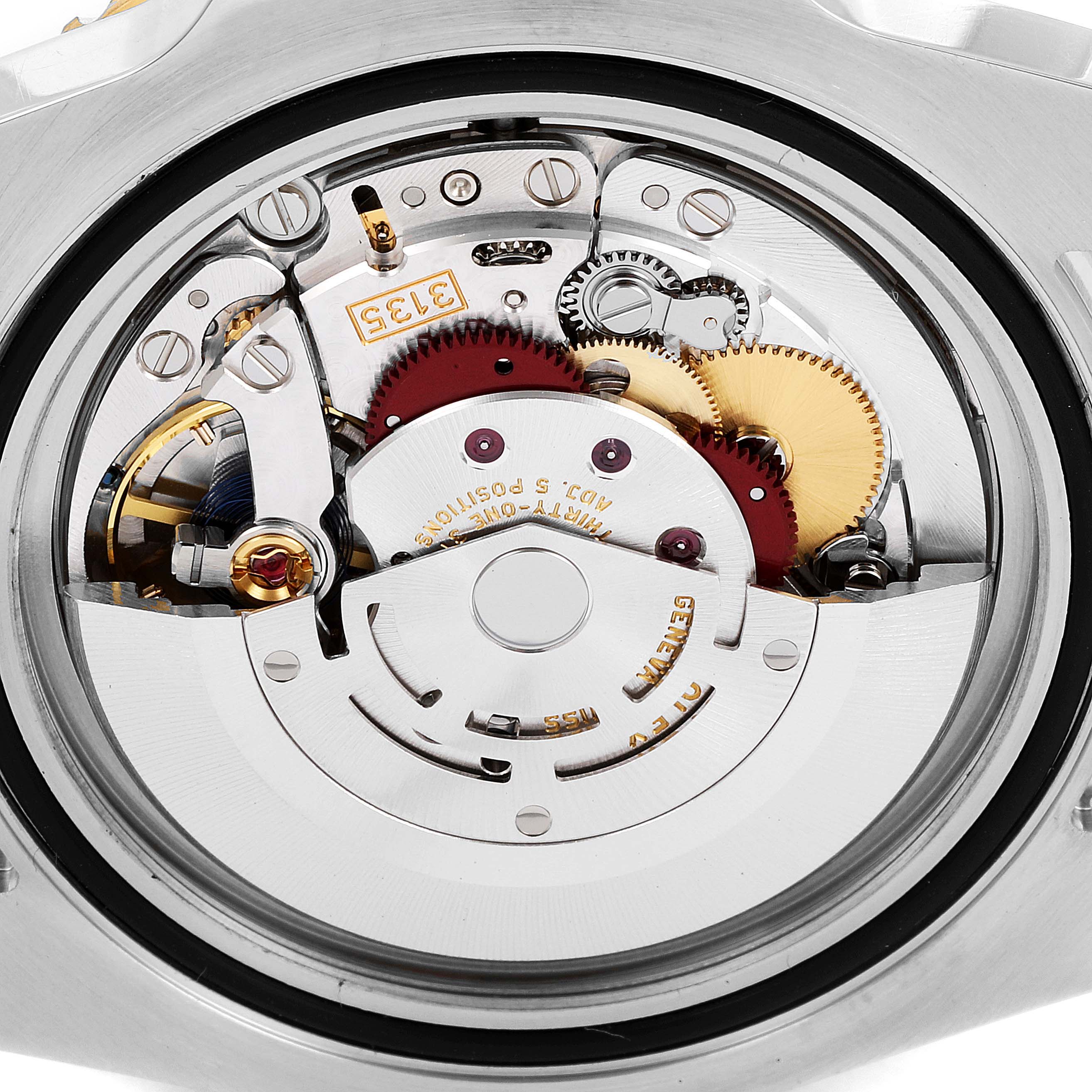 This image shows the internal mechanism from a back angle for a Rolex Submariner 116613 Men
s Steel and Gold (two tone) Black Dial 116613 Men
s Steel and Gold (two tone) Black Dial watch.