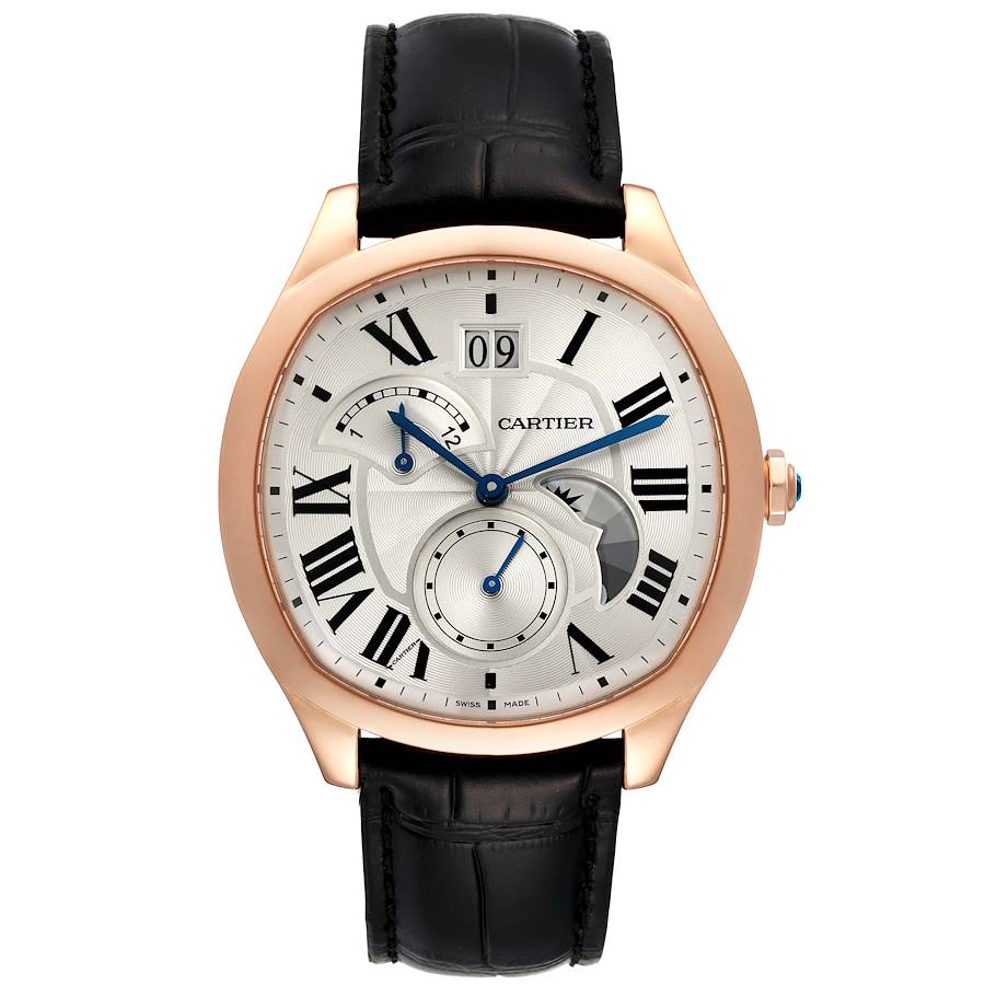 Cartier Drive Retrograde Rose Gold Chronograph Mens Watch WGNM0005