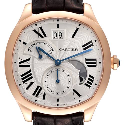 Photo of Cartier Drive Retrograde Rose Gold Chronograph Mens Watch WGNM0005 Box Papers