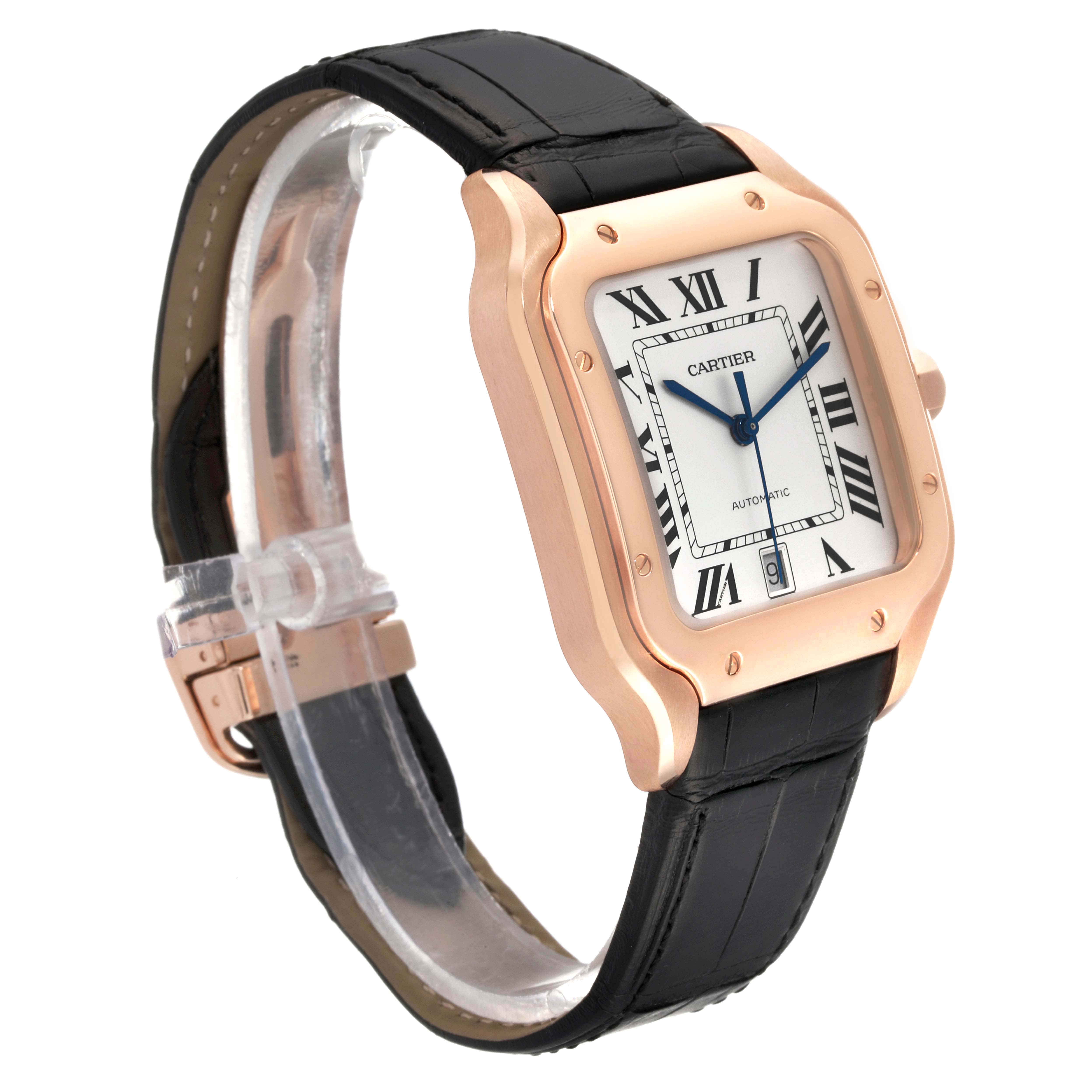 Cartier Santos De Large Automatic Silver Dial Mens Watch WGSA0011 Box ...