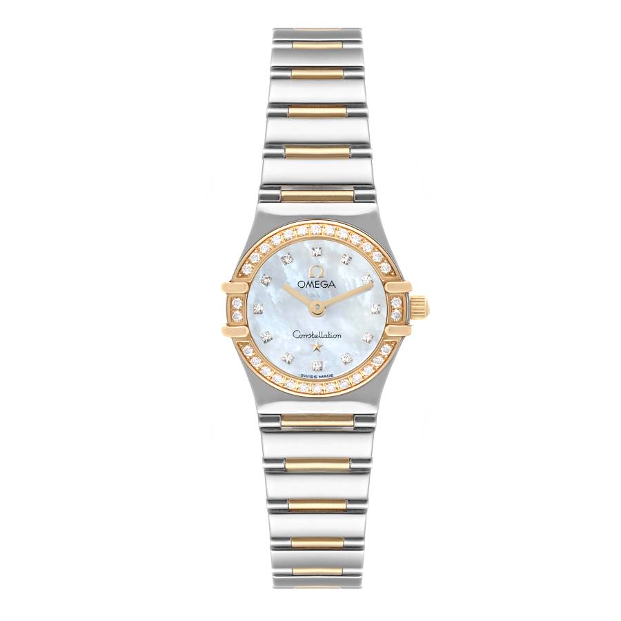 Omega Constellation MOP Dial Diamond Ladies Watch 1365.75.00 Box Card