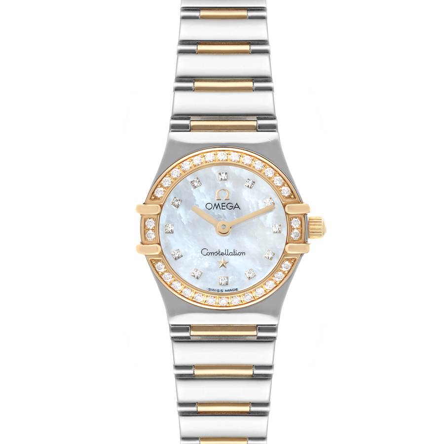 Omega Constellation MOP Dial Diamond Ladies Watch 1365.75.00 Box Card SwissWatchExpo