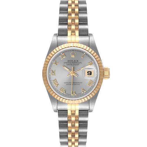 Photo of Rolex Datejust Steel Yellow Gold Fluted Bezel Ladies Watch 69173 Box Papers