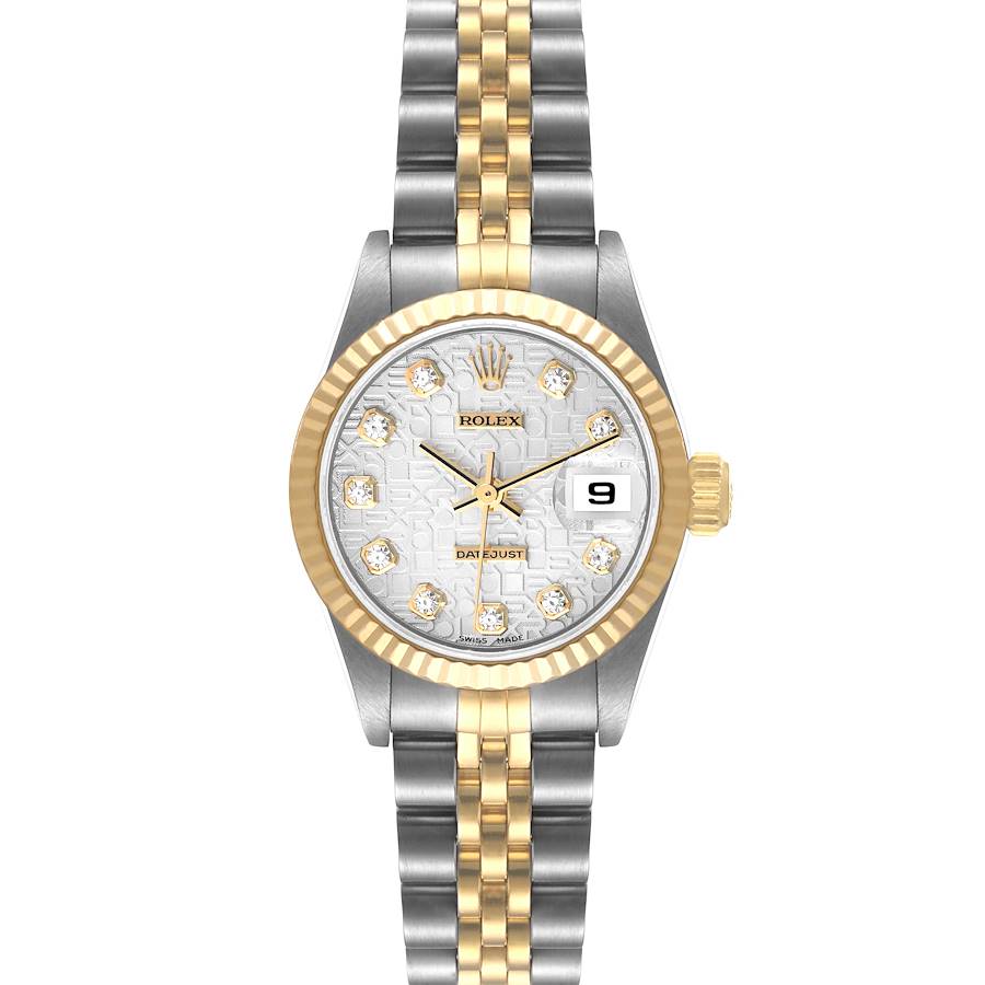 Rolex Datejust Steel Yellow Gold Silver Diamond Dial Ladies Watch 79173 SwissWatchExpo
