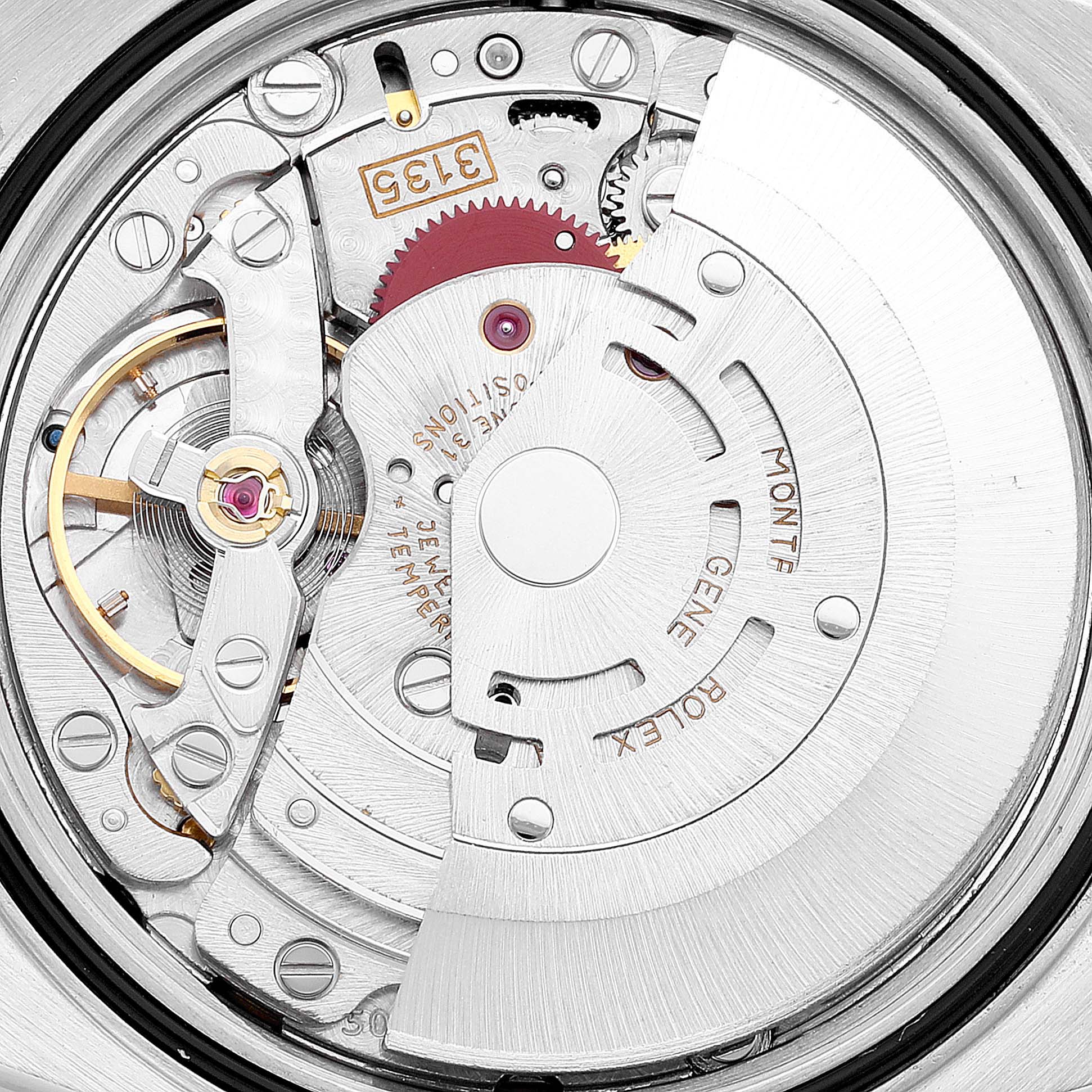 The image shows the intricate movement mechanism of a Rolex Vintage Collection 16233 Men's Steel and Gold (two tone) White Dial 16233 Men's Steel and Gold (two tone) White Dial watch.