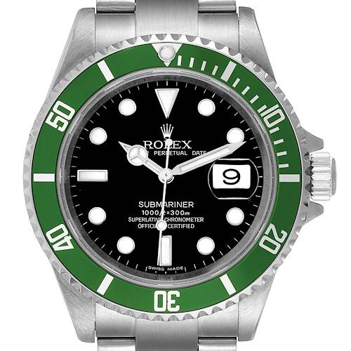 Photo of Rolex Submariner Green 50th Anniversary Steel Mens Watch 16610LV