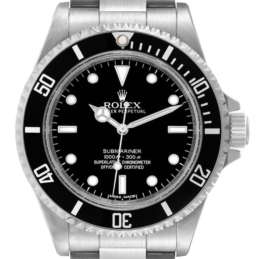 Rolex Submariner No Date 40mm 4 Liner Steel Mens Watch 14060 Box Card SwissWatchExpo