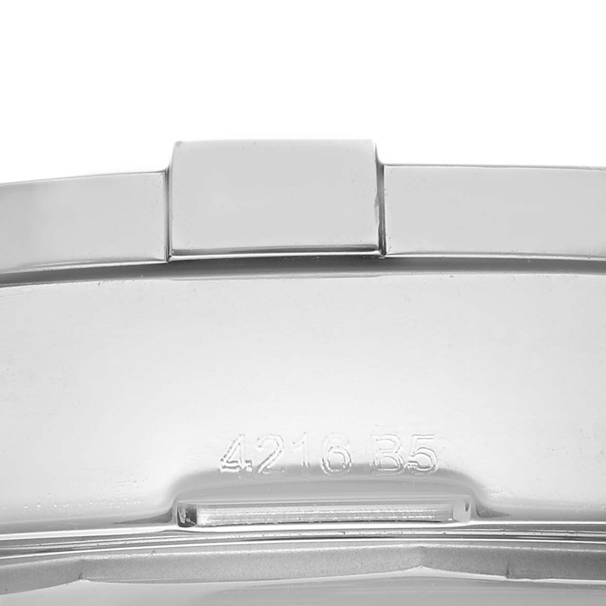 The image shows a close-up of the side of a Breitling Colt model A17388 case, highlighting the clasp area and engraved numbers.