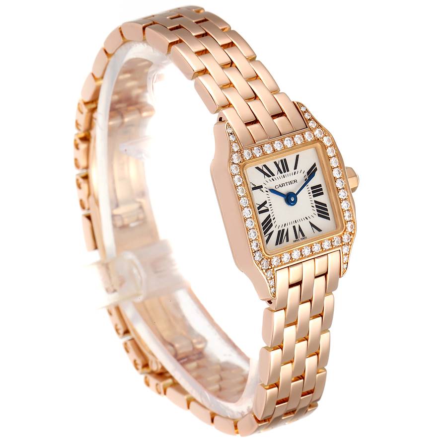 Cartier Santos Demoiselle Mini Rose Gold Diamond Ladies Watch