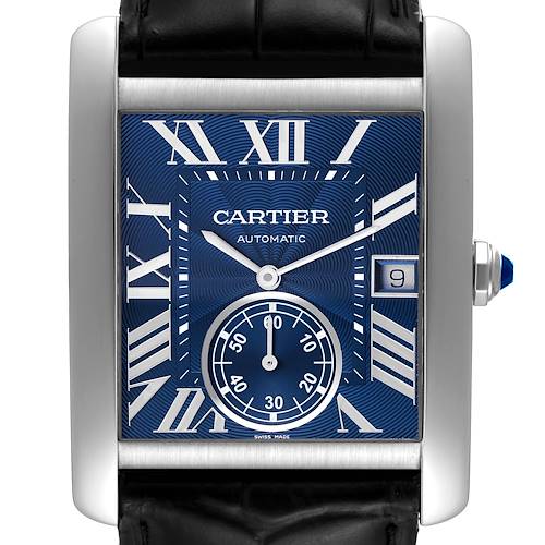 Photo of Cartier Tank MC Blue Dial Automatic Steel Mens Watch WSTA0010
