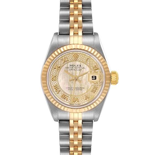 Photo of Rolex Datejust Mother of Pearl Dial Steel Yellow Gold Ladies Watch 79173