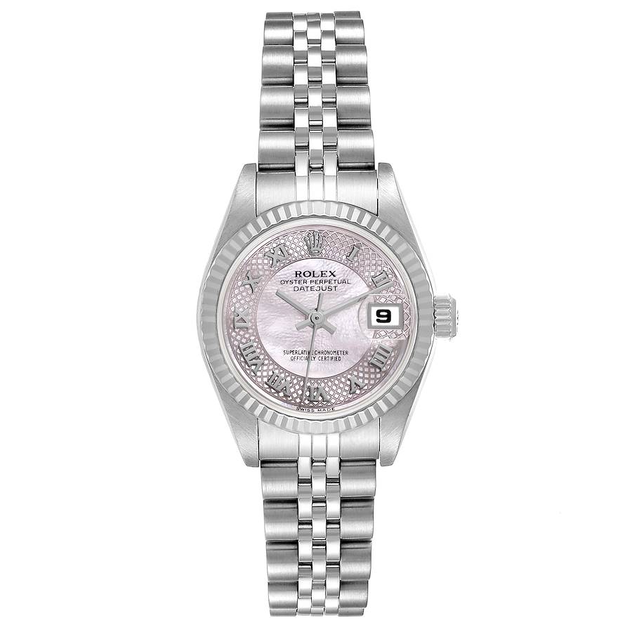 Rolex Datejust Steel White Gold Decorated Mother of Pearl Dial Ladies Watch 79174 Box Papers SwissWatchExpo