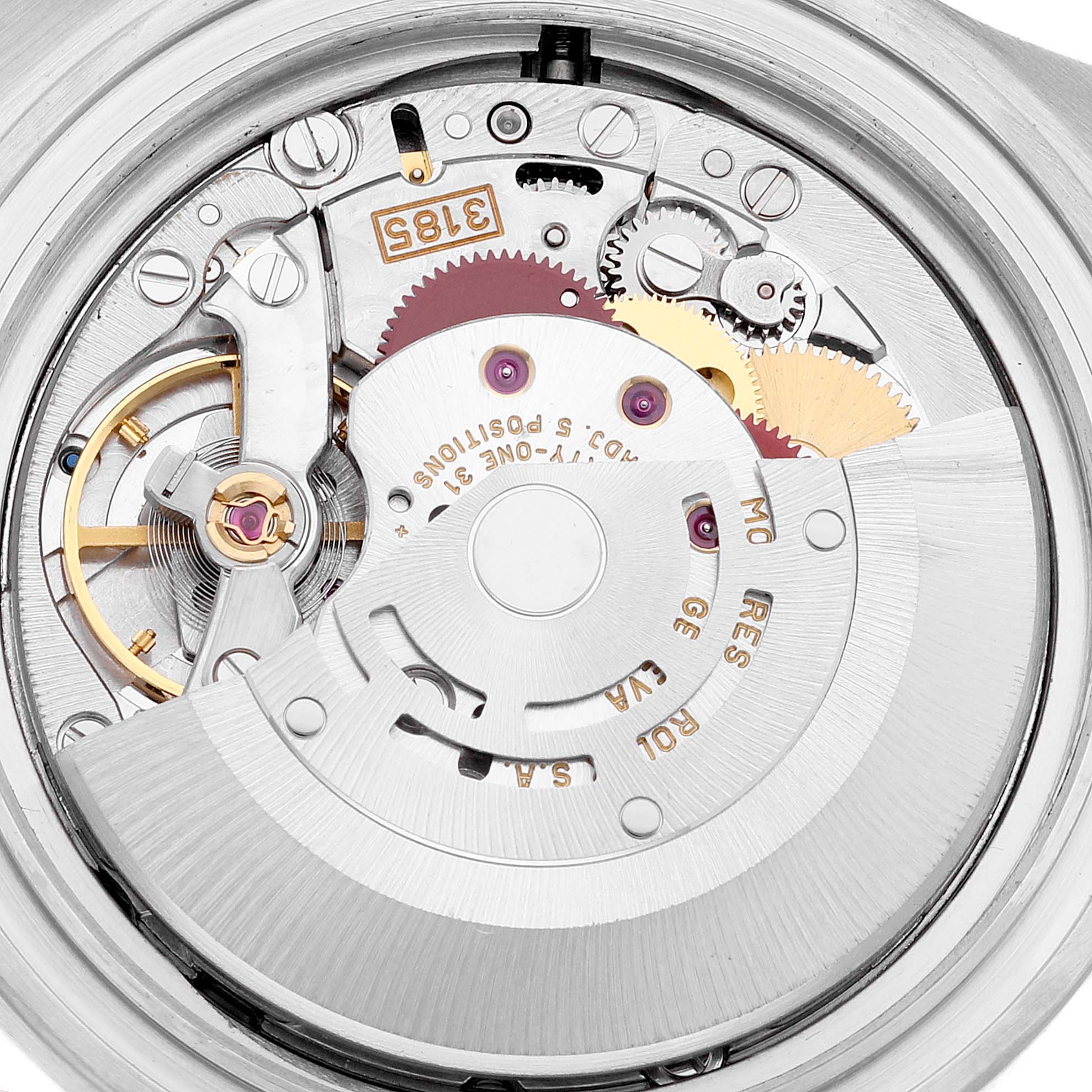 The image shows the internal mechanism of the Rolex GMT-Master 16710 Men's Stainless Steel Black Dial 16710 Men's Stainless Steel Black Dial watch from a close-up angle.