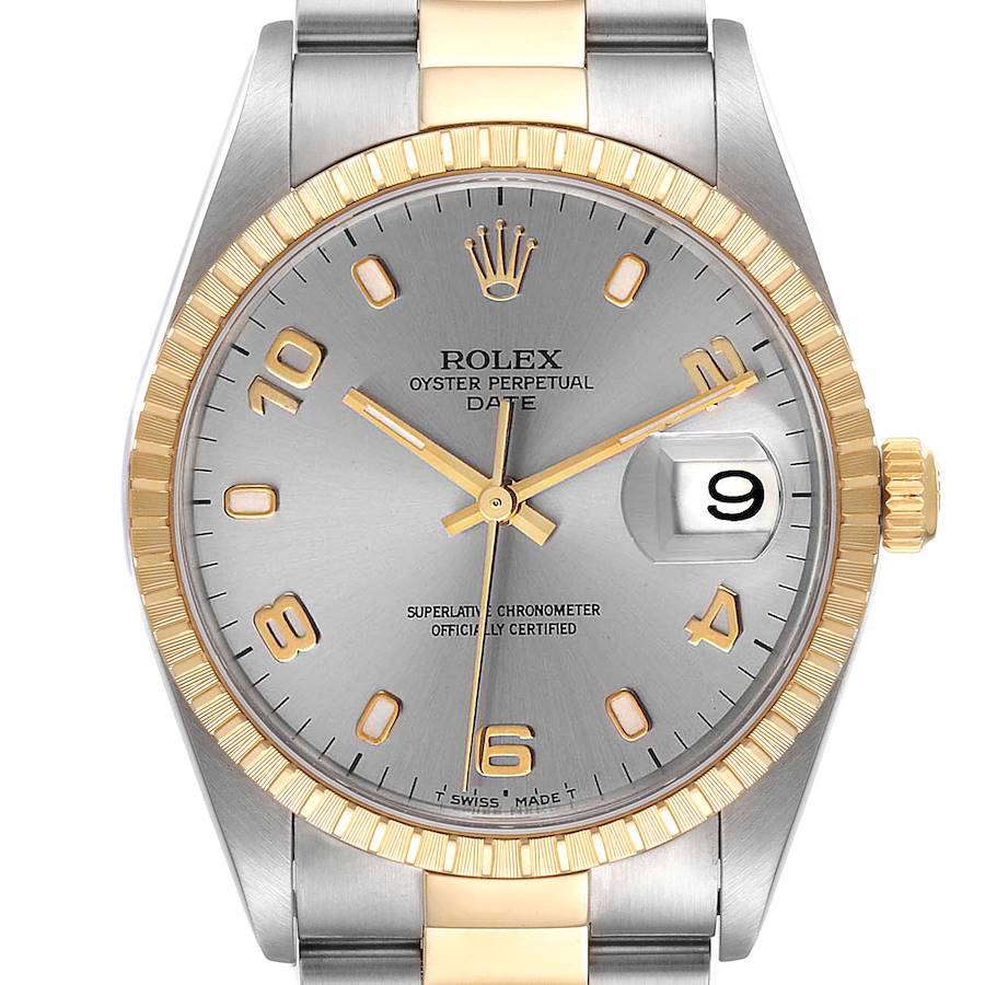 PARTIAL PAYMENT Rolex Steel Yellow Gold Slate Dial Oyster Bracelet Mens Watch 15223 NOT FOR SALE SwissWatchExpo