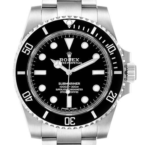 Photo of Rolex Submariner 40mm Black Dial Ceramic Bezel Steel Watch 114060 Box Card