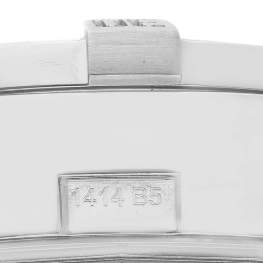 This is a close-up image showing a part of the Breitling Limited Series watch with the inscription "1414 B5".