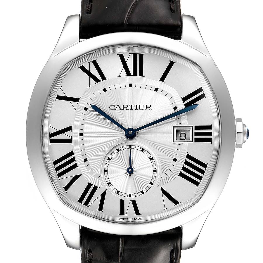 Cartier Drive de Cartier Silver Dial Steel Mens Watch WSNM0004 SwissWatchExpo