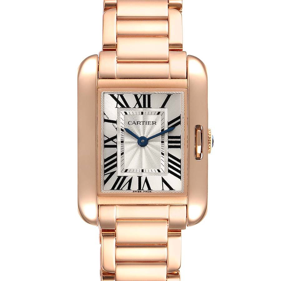Cartier Tank Anglaise Small Silver Dial Rose Gold Ladies Watch W5310013 SwissWatchExpo