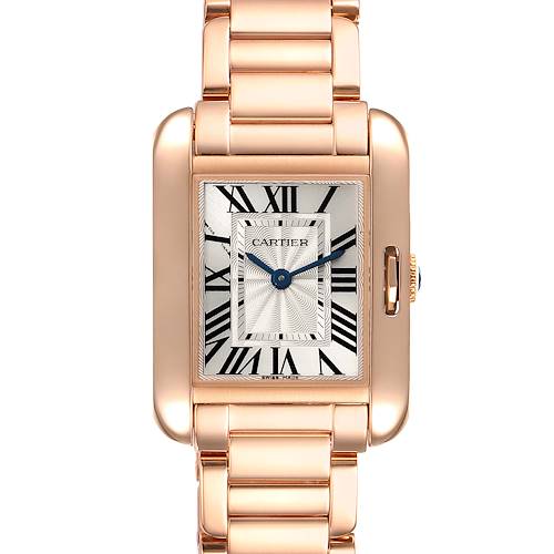 Photo of Cartier Tank Anglaise Small Silver Dial Rose Gold Ladies Watch W5310013