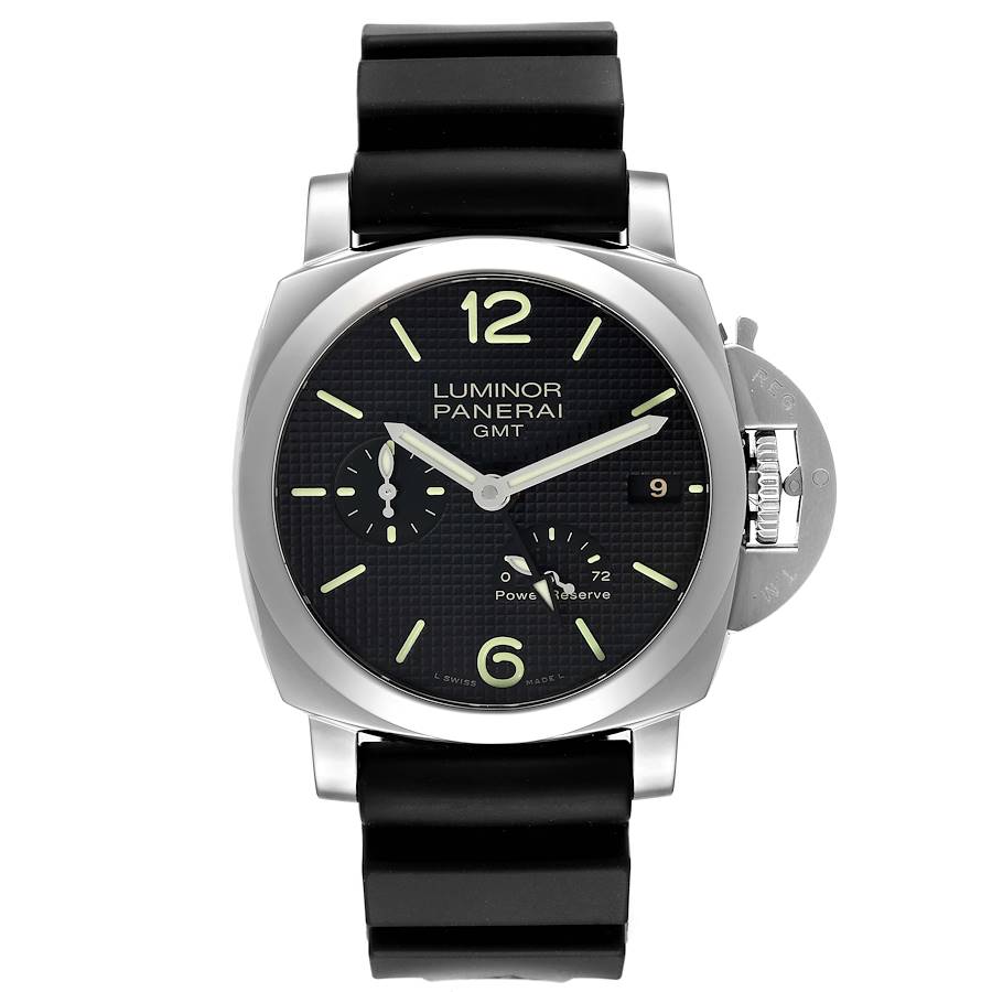 Panerai Luminor 1950 Power Reserve 3 Day GMT Watch PAM00537 Box