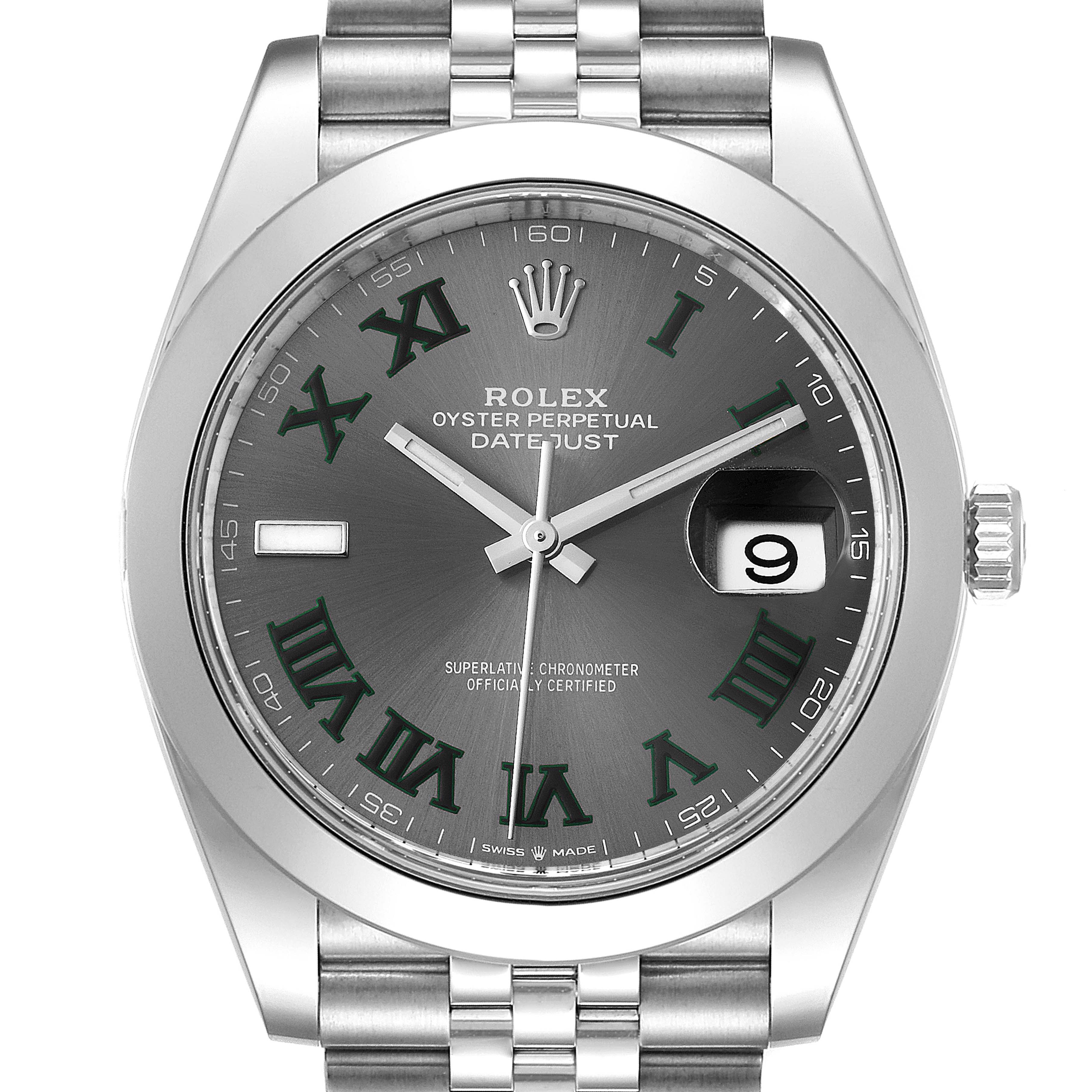 rolex datejust 41 green dial