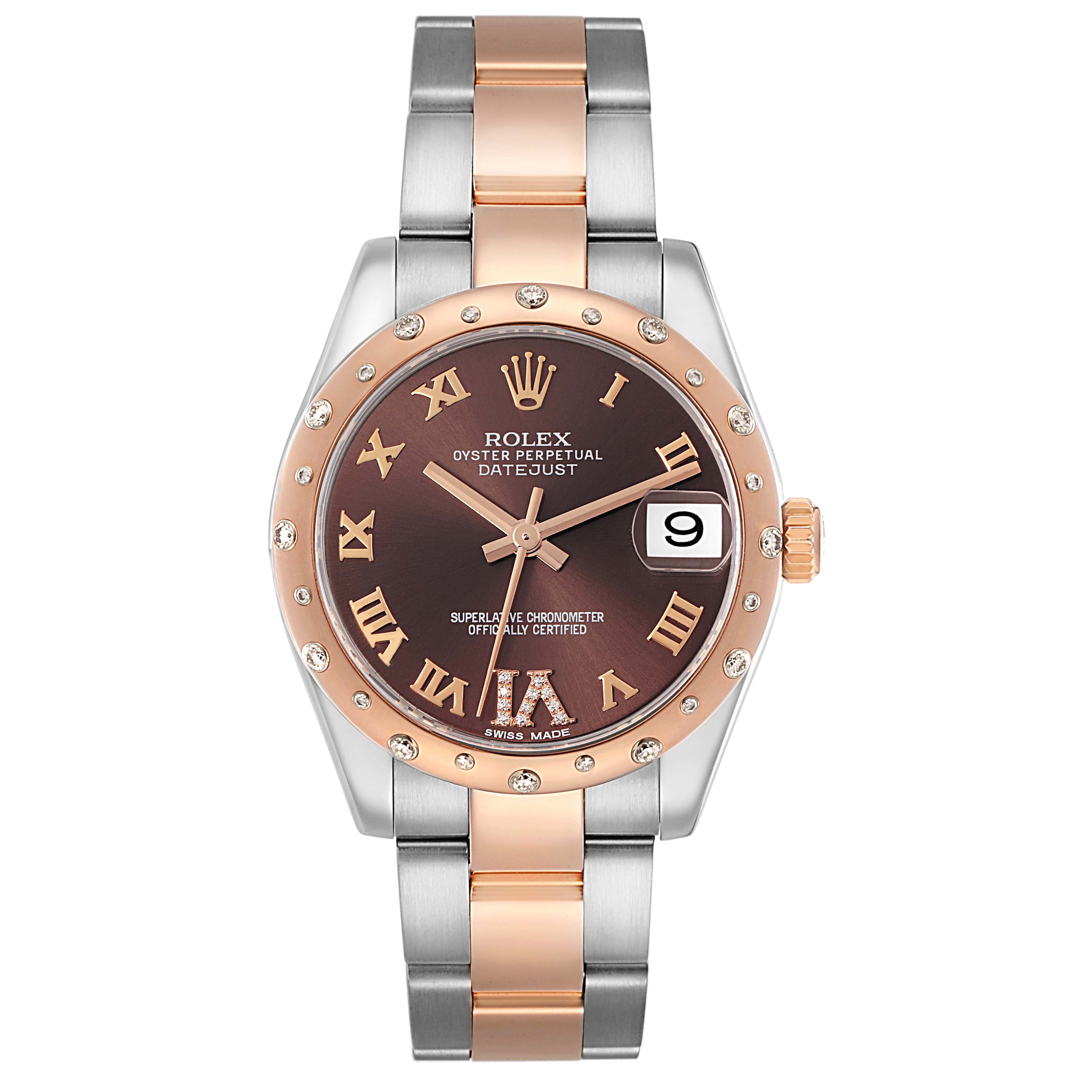 The image shows a Rolex Oyster Perpetual Datejust watch, model number 178341, from a front angle, displaying the face, bezel, and bracelet.