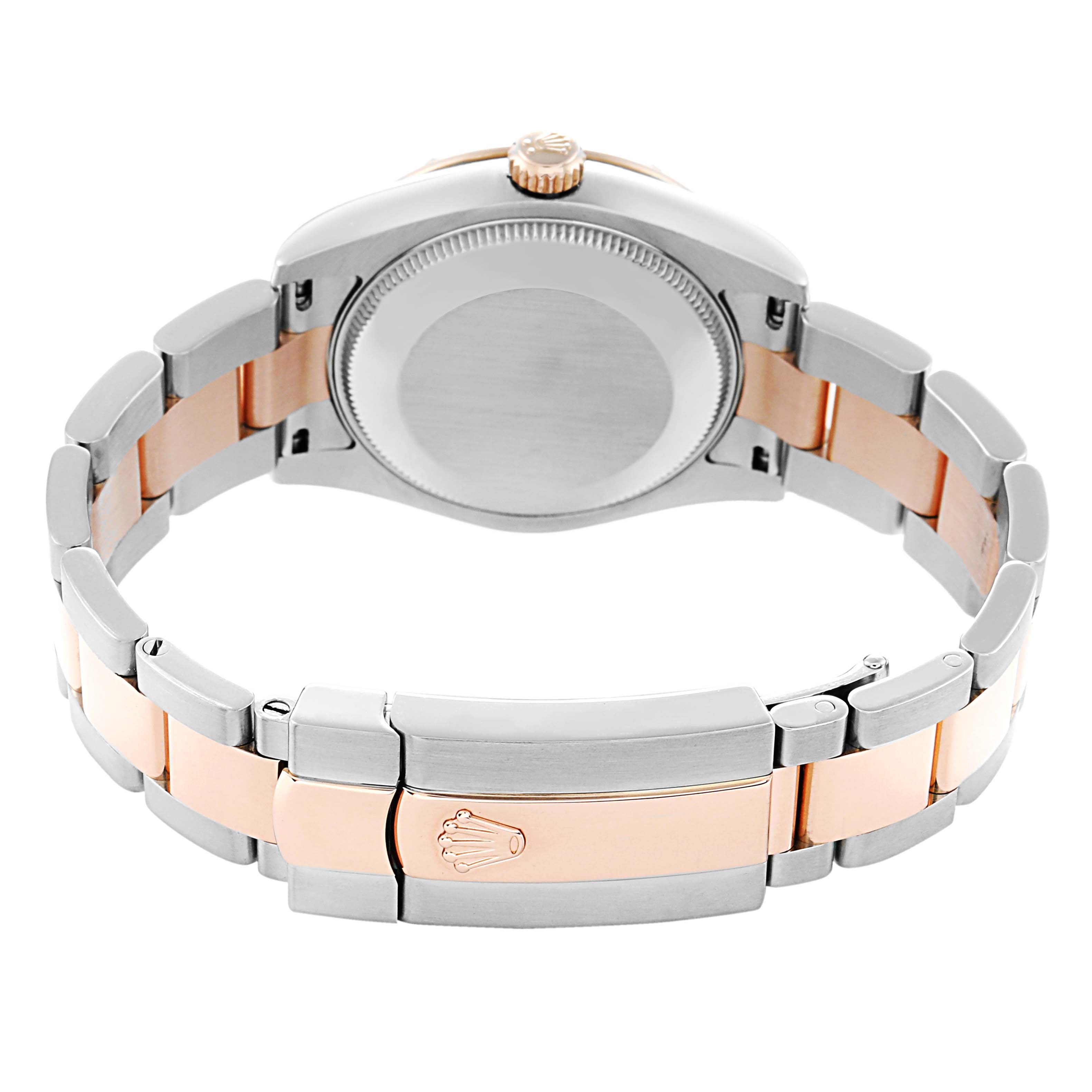 The image shows the backside of a Rolex Mid-Size Men's watch, model number 178341, highlighting the bracelet and clasp from a rear angle.