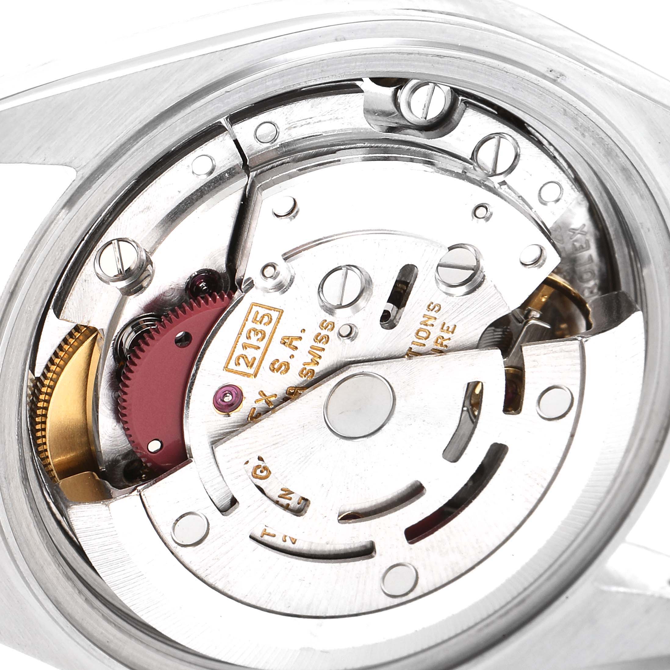 This image shows the detailed internal mechanical movement parts of a Rolex Datejust 69173 Women's Steel and Gold (two tone) Champagne Dial 69173 Women's Steel and Gold (two tone) Champagne Dial watch model.
