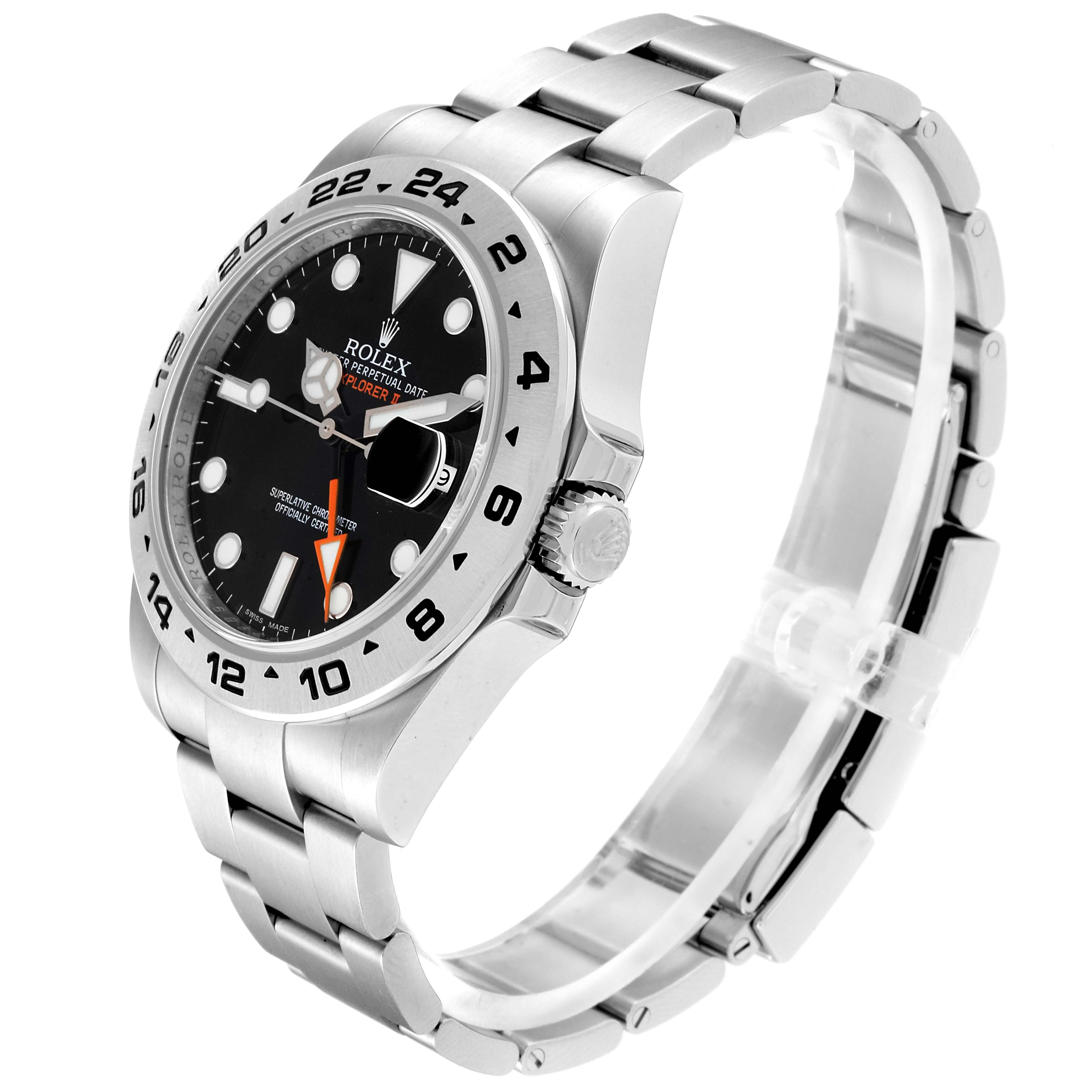 The Rolex Explorer 216570 Men
s Stainless Steel Black Dial 216570 Men
s Stainless Steel Black Dial watch is shown from a three-quarter angle, highlighting the face, bezel, crown, and bracelet.