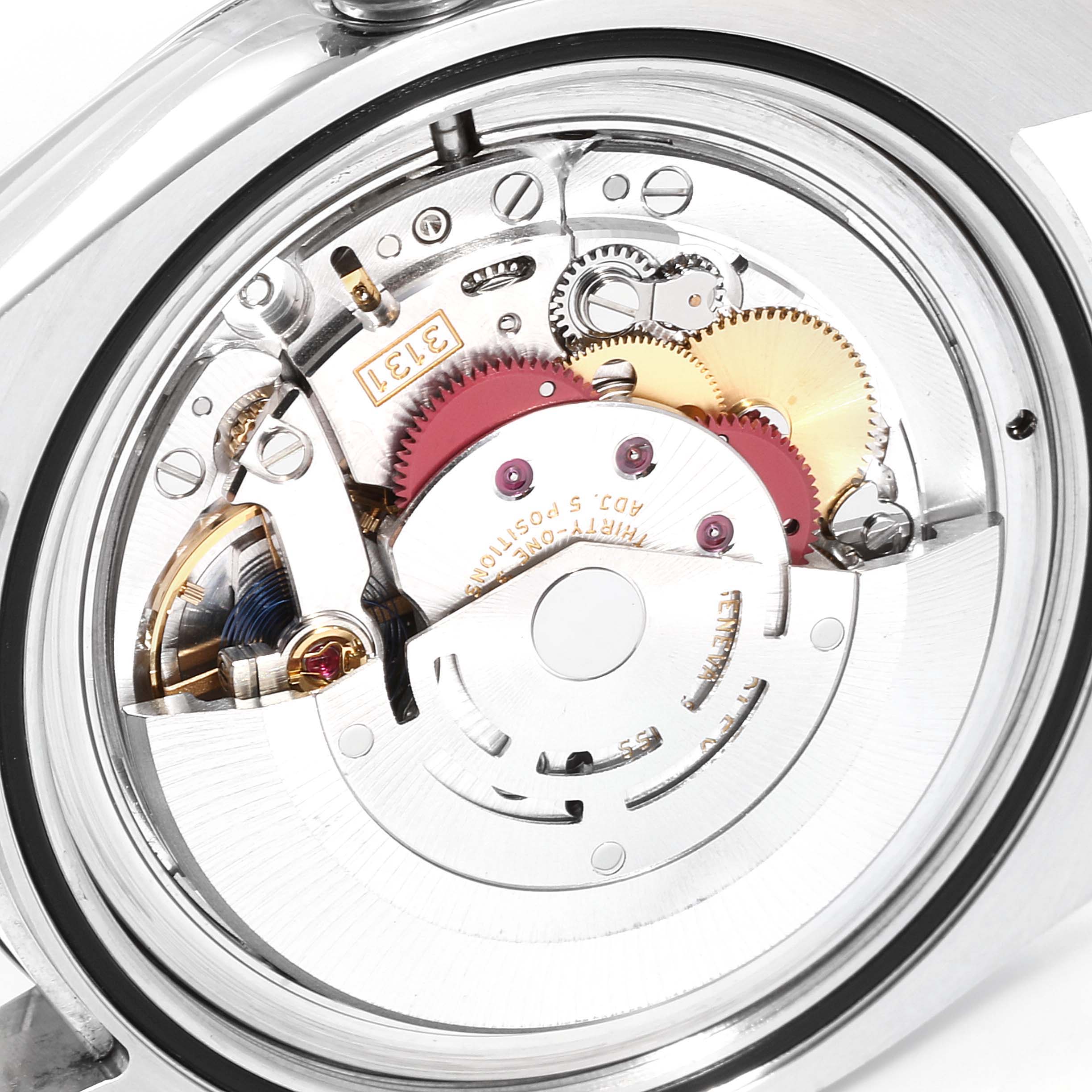 This image shows the inner mechanical movement of a Rolex Milgauss 116400GV Men's Stainless Steel Black Dial 116400GV Men's Stainless Steel Black Dial watch, viewed from the back.