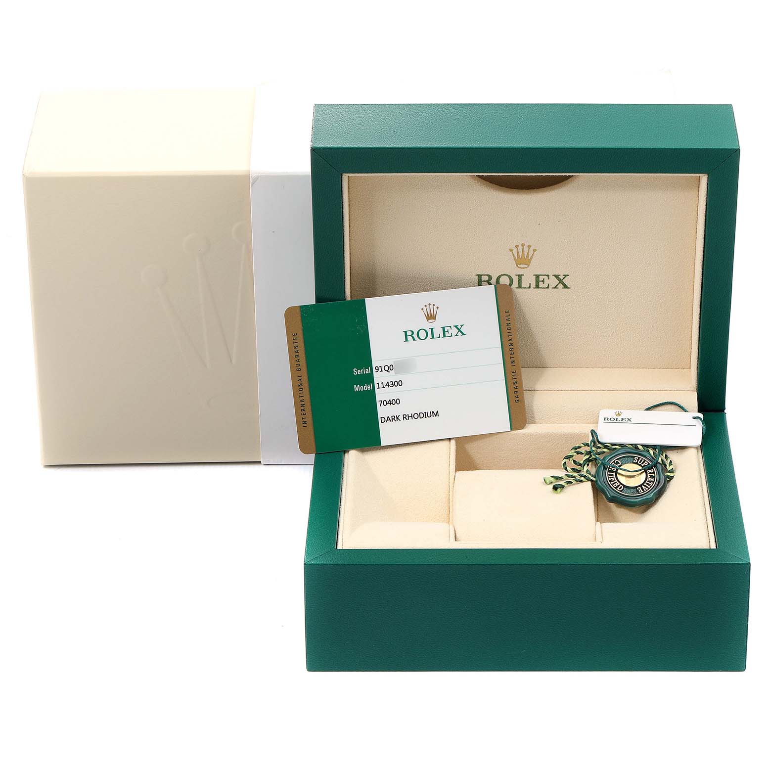 Rolex Oyster Perpetual 39 Rhodium Dial Steel Mens Watch 114300 Box Card ...